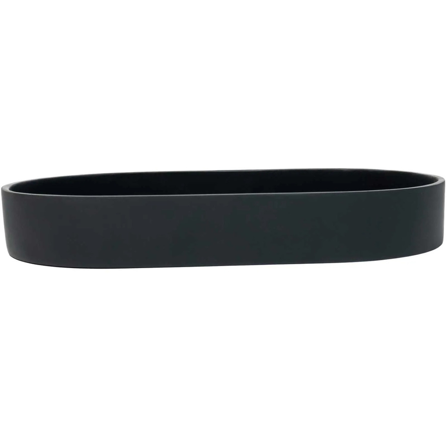 Vivanno Pflanzschale Solena oval aus Fiberglas in Anthrazit, B/T/H: 35 x 20 x 5 cm - Bild 2