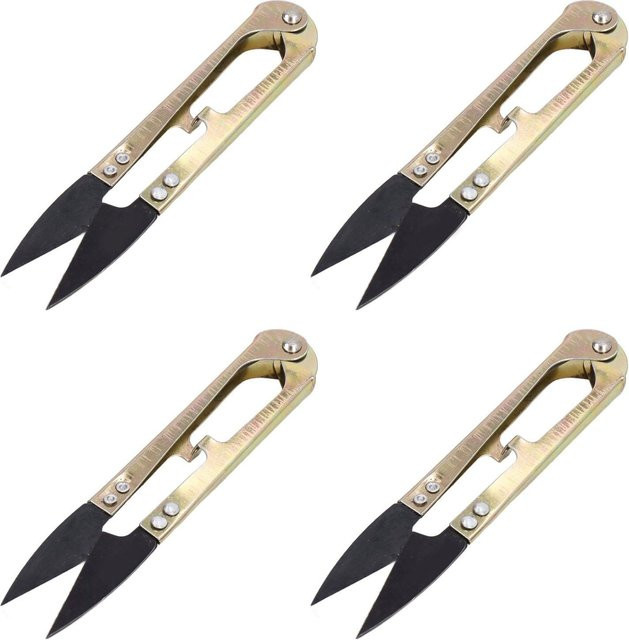 Igeteck 8er Set U-förmige Stickschere aus Metall in Gold für Kreuzstich und Näharbeiten - Bild 1