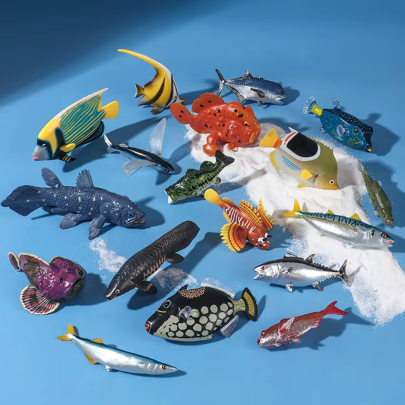 XIALIBAOMOWAN Kleine Marine Ozean Tier Actionfiguren Set, Meerestiere, Kunststoff, Bunt / Mehrfarbig - Bild 2