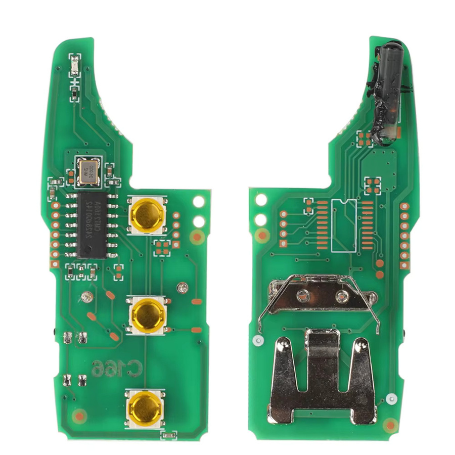 Jingyuqin 3-Tasten-Fernbedienungsschlüssel 434 MHz mit ID48-Chip in Schwarz für VW Golf Tiguan Polo Passat CC Jetta Beetle (5K0837202AD) - Bild 4