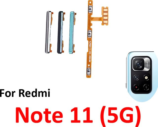 Xiaomi Redmi Note 11 5G Ersatzteil Flexkabel für Lautstärketasten und Ein-/Aus-Schalter in Grün - Bild 1