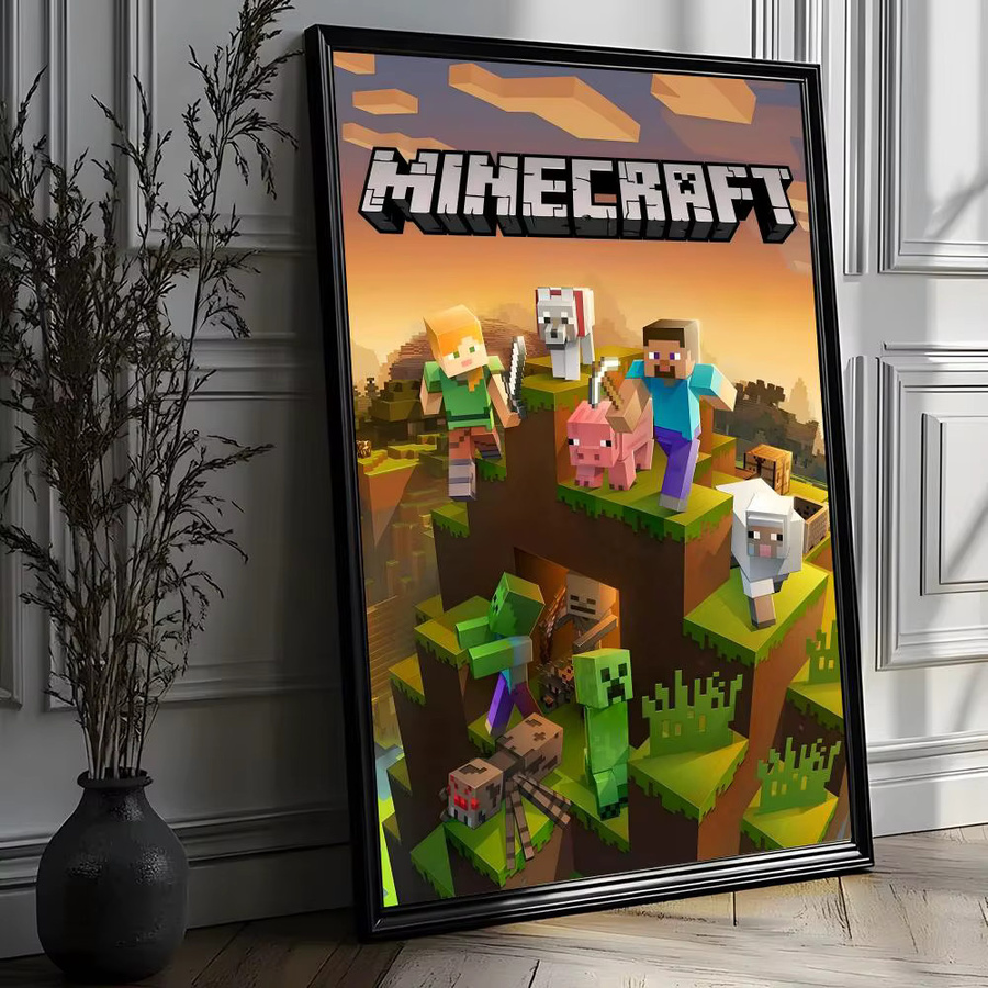 Potdemiel Game M-MineS C-CraftEs Poster, Wasserdichte HD Art Illustration zur Wanddekoration, Mehrfarbig, Rechteckig - Bild 2