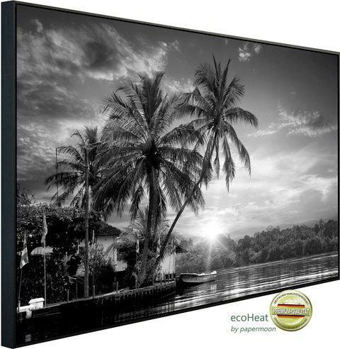 papermoon EcoHeat Infrarotheizung Strand Schwarz Weiss mit Matt-Effekt und App-Steuerung - Bild 1