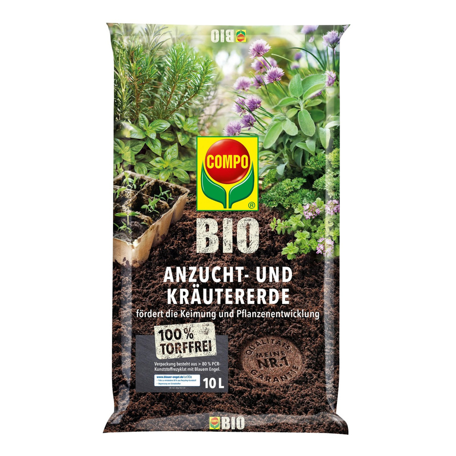 Compo Bio Anzucht- und Kräutererde torffrei mit 10 l - Bild 2