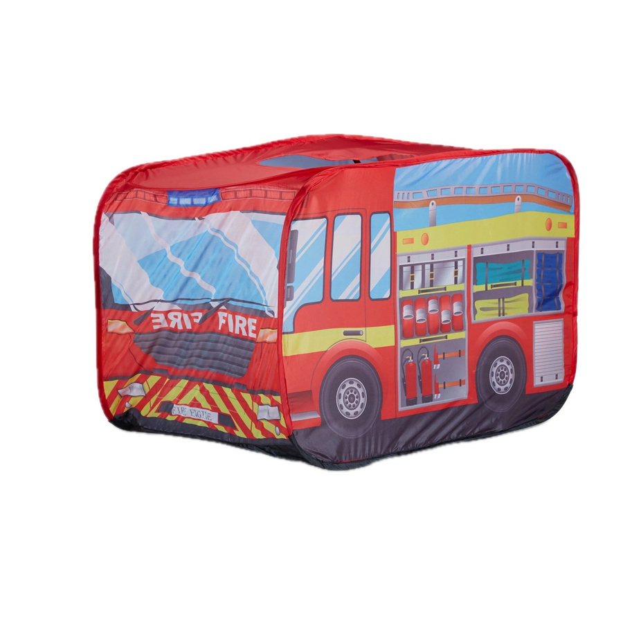Relaxdays Spielzelt Feuerwehr Polyester Rot faltbar - Bild 2