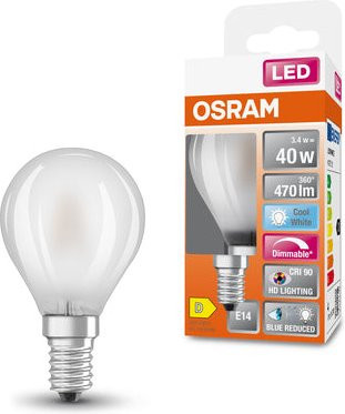 Osram LED Superstar+ CL Edison Filament LED-Lampe E14, dimmbar, 5,8W, Kaltweiß, CRI90 - Bild 1