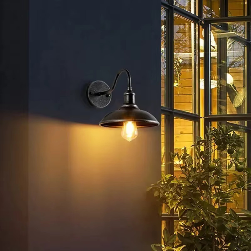 DARHYN Retro LED Wandleuchte für Außen und Innen, wasserdicht, Schwarz und Bronze - Bild 2