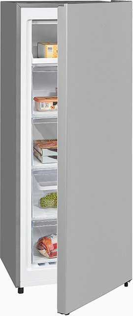 Exquisit GS230-010E Gefrierschrank silber, Standgerät mit umkehrbarer Tür - Bild 1