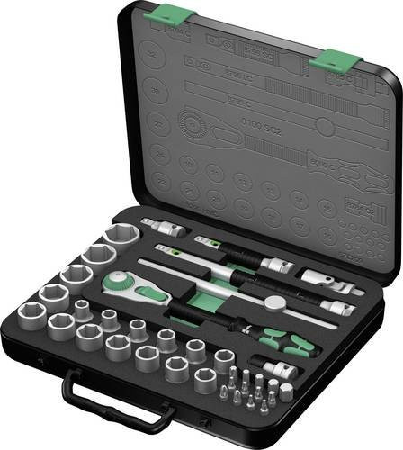 Wera Zyklop Speed-Knarrensatz 8100 SC 2, 37-teilig, 1/2 Zoll, metrisch - Bild 1