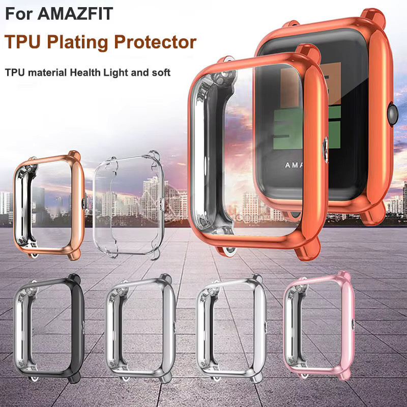 JLGroppod Schutzhülle für Amazfit GTS 2 3 4 Mini Bip 3 5 S Lite, Silikon, transparent, Unisex - Bild 3