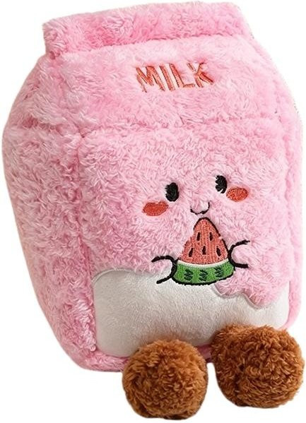 Yiran Health & Beauty Kawaii Süße Milchbox Plüschkissen, Plüschtier, Rosa / Pink - Bild 1