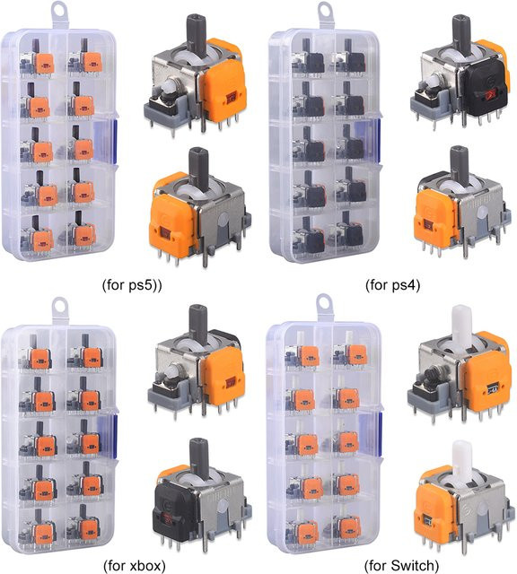 APWIKOGER 10er Set 3D Hall Effect Joystick Module mit hoher Präzision gegen Driften für PS4, PS5, Xbox und Nintendo Switch - Bild 1