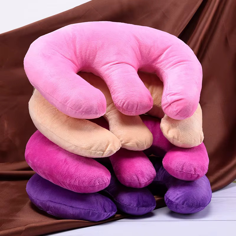HNKMP Samtkissen M-Typ in Blau als weiches Massagekissen und Nackenstütze für Schönheitssalons und Spa-Liegen - Bild 4