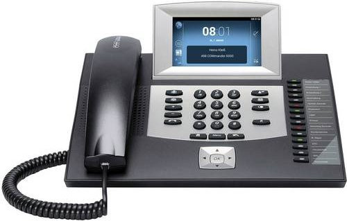 Auerswald COMFORTEL 2600 IP Systemtelefon in Schwarz mit Android, Anrufbeantworter, Freisprecheinrichtung und Touchpanel - Bild 1