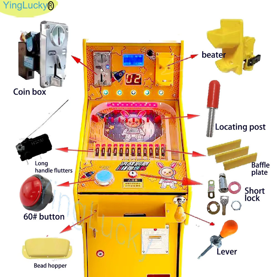 YingLucky DIY-Flipper-Kit, Zubehör für kleine Flipper, Set für Arcade-Spielautomaten - Bild 2