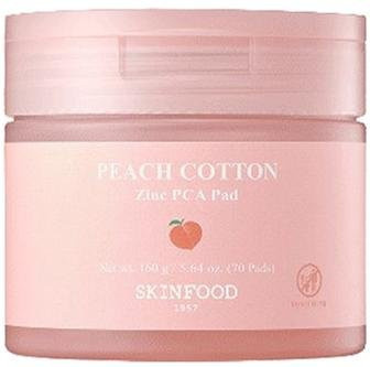 SKINFOOD Peach Cotton Zink PCA Pad, 160g, Zink, Gesicht - Bild 1
