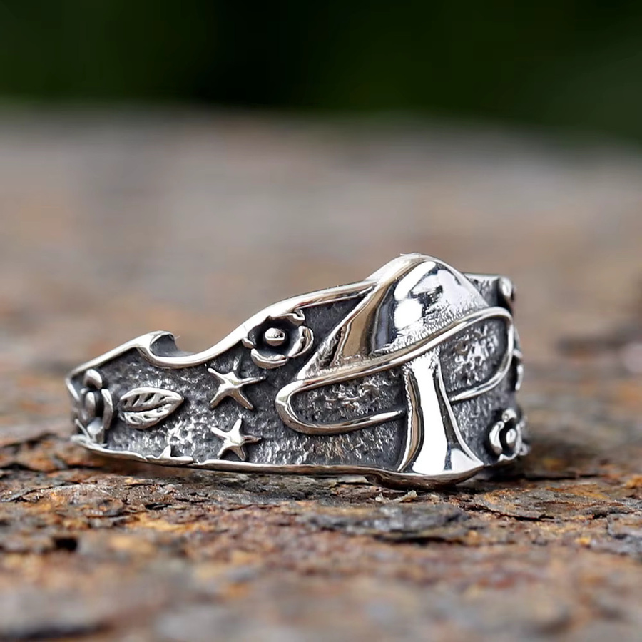 Ring Vintage, Spaten-Poker-Letter, Silber, Herren - Bild 1