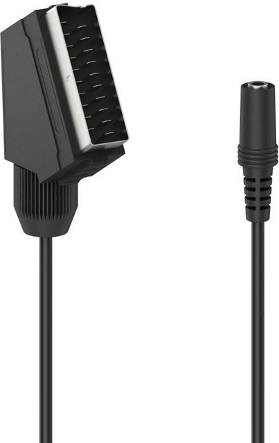 Hama Scart-Adapter mit 3,5-mm-Klinken-Kupplung für Stereo in Schwarz - Bild 1