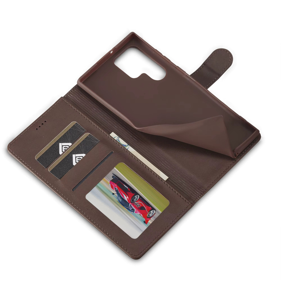 Business Lederhülle Flip-Wallet Karten-Handyhülle für Samsung Galaxy S26 S25 Ultra S24 FE S23 Plus A17 A16 A26 A36 A56 A37 A57 in Schwarz und Braun - Bild 3