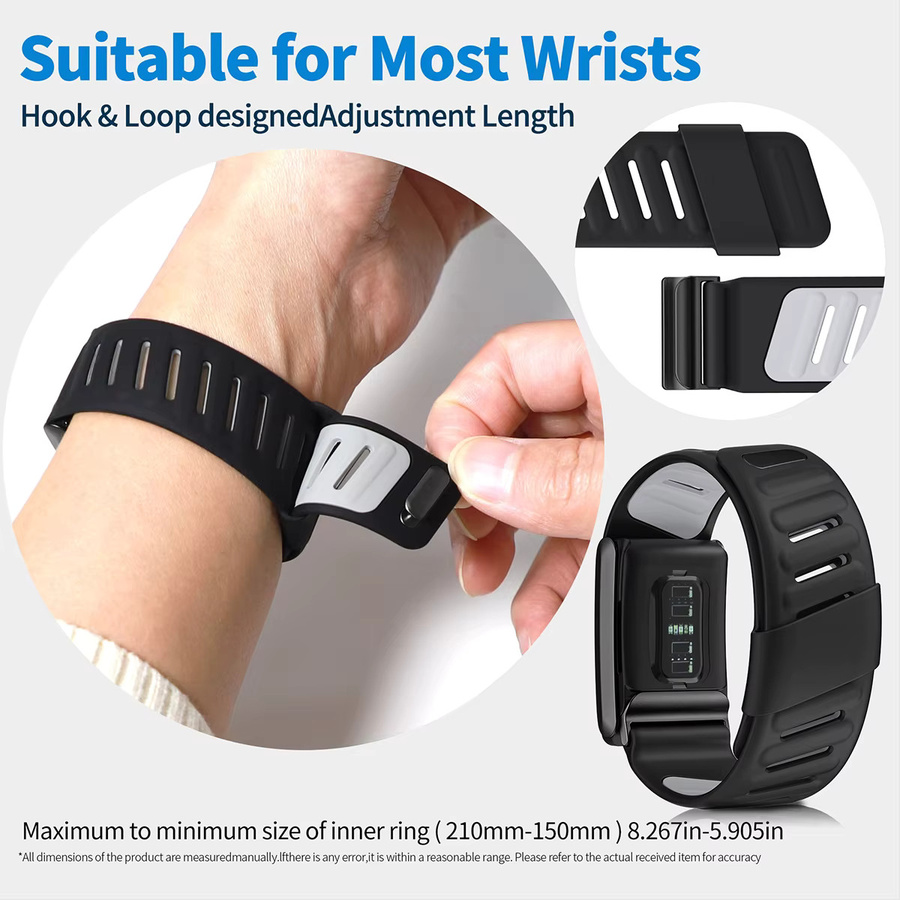 CAOWTAN Uhrenarmband Silikon, Schwarz, Unisex - Bild 2