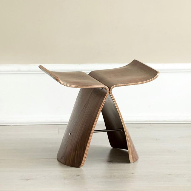 Yiran Furniture Schmetterlingsstuhl im nordischen Design als Beistelltisch und Kunsthocker, B/T/H: 38,0 x 30,5 x 42,0 cm - Bild 1