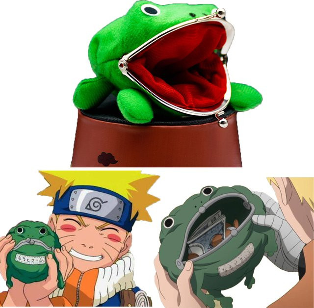 Bandai Naruto Frosch-Geldbörse, Münzbeutel, Schlüsselanhänger, Plüsch / Textil - Bild 1