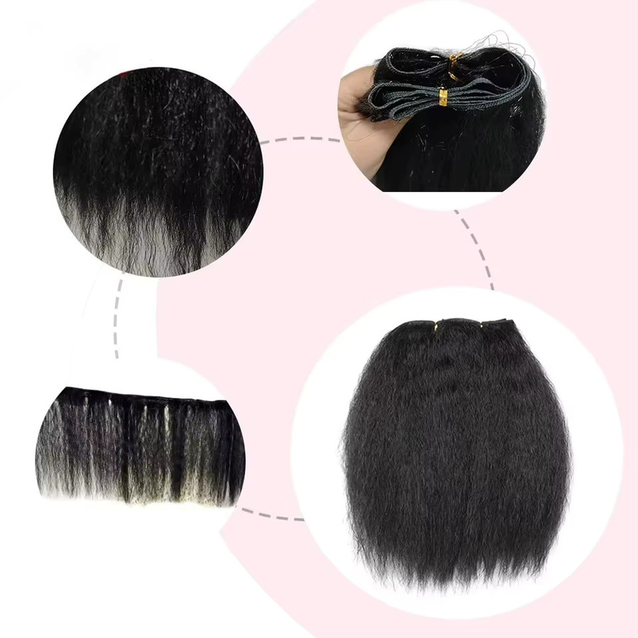 Debut Yaki Straight Remy Hair Bundles, Schwarz und Braun, 3-teilig - Bild 4