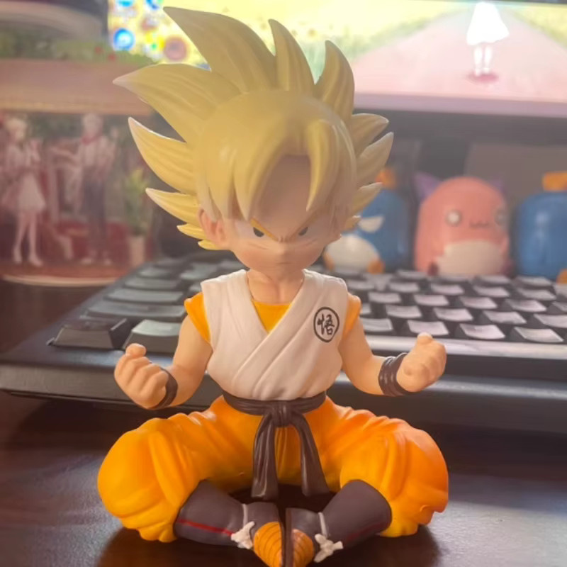 Bandai Dragon Ball Songoku Serie Garage Kit Anime Q-Version Sitzende Goku Figur, Einzelfigur - Bild 2