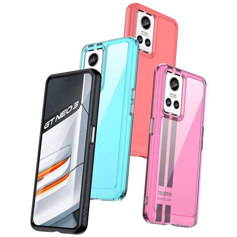Candy stoßfeste Silikon-Handyhülle für Realme GT Neo 3 in Transparent - Bild 2