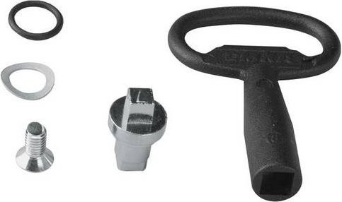 Hager FZ529N Universeller Vierkantverschluss mit 8mm Schließung für Schränke IP54 in Schwarz - Bild 1