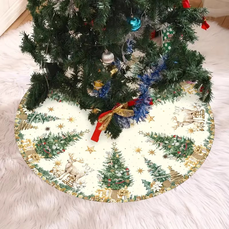 VIKAMA Weihnachtsbaumkleid in Hirschform als bunte Baummatte für deine Weihnachtsdekoration - Bild 4