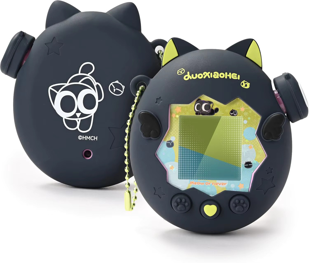 Geekshare Silikonhülle für Tamagotchi Paradise mit niedlichem Katzen-Design in Schwarz - Bild 5