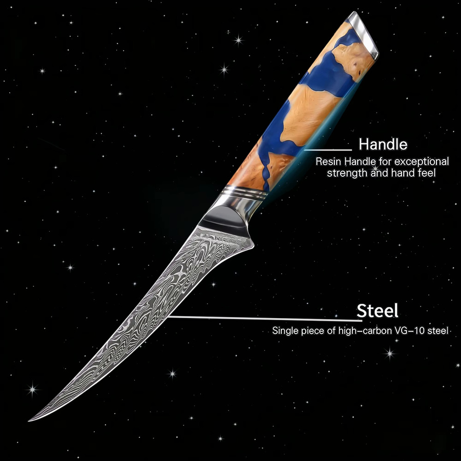 Handgemachtes Küchenmesser als Allzweckmesser und Ausbeinmesser für die Küche - Bild 5
