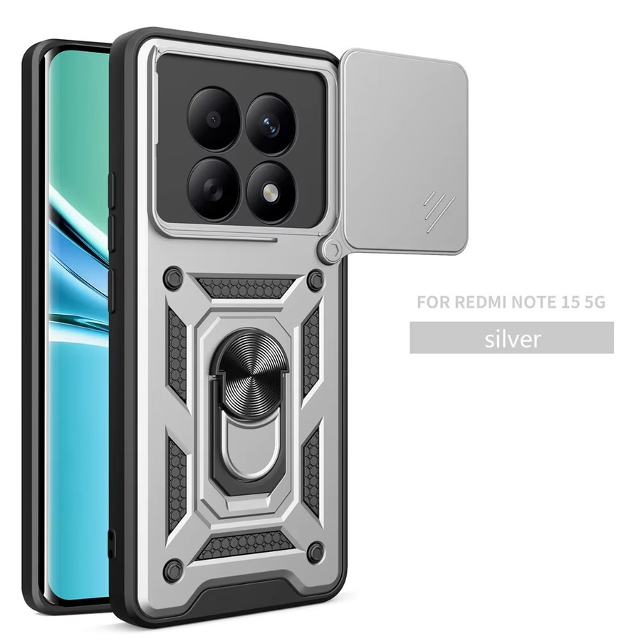 Xiaomi Redmi Note 15 5G Panzerhülle mit magnetischem Ringhalter und Kameraschutz in Blau - Bild 2