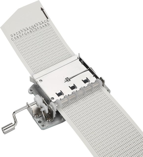 Tooarts DIY Handkurbel Spieluhr, 20 Papar Bänder, white - Bild 1