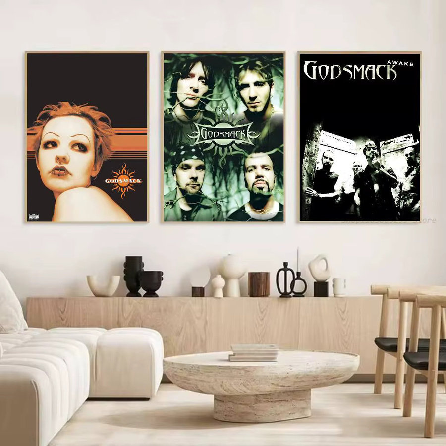 Godsmack Poster Aufkleber Wasserfester Wandkunstdruck Typografie Mehrfarbig - Bild 5
