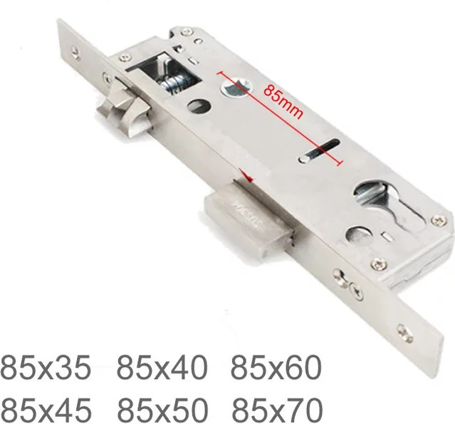 Türschlossgehäuse aus Edelstahl 304 in Silber für intelligente Fingerabdruck-Griffschlösser, Sondergröße, B/H: 85 x 40 mm - Bild 1