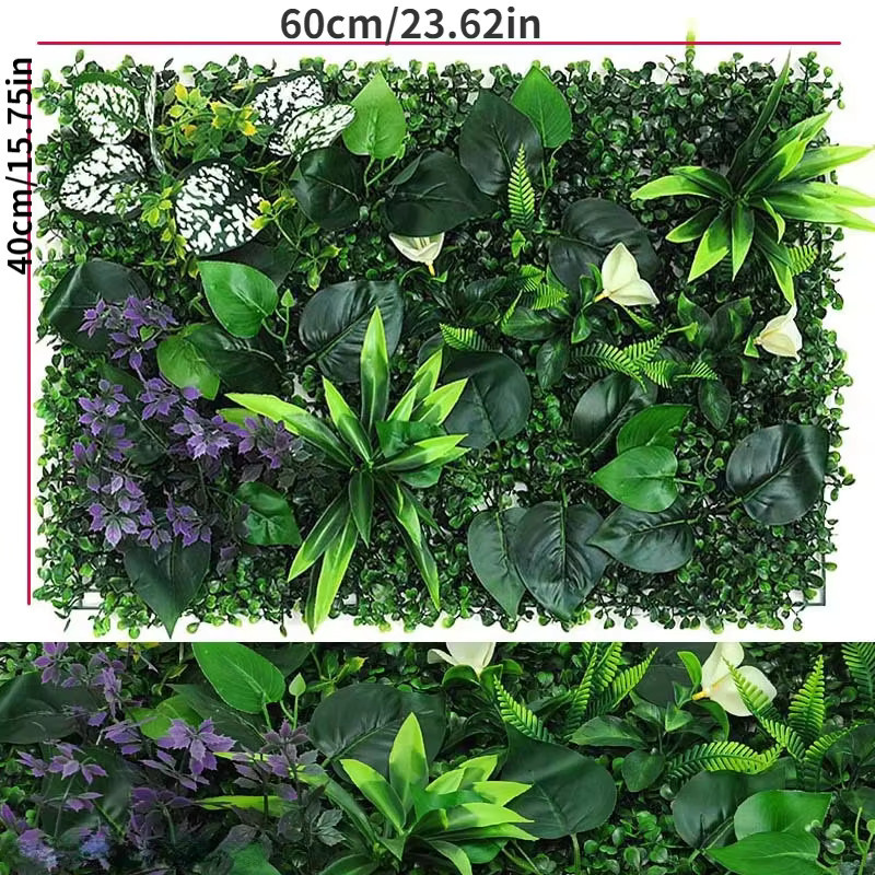 JEDN Künstliche Pflanzenwand Buchsbaum-Hecke in Grün, B: 60 cm, H: 40 cm - Bild 4