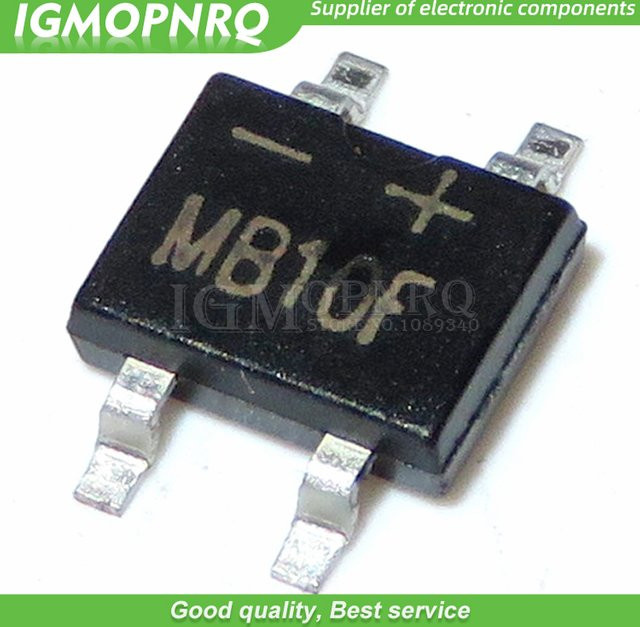 20 Stück SMD Gleichrichterbrücken Set MB2S MB6F MB6S MB10F MB10S MB10 in Schwarz - Bild 1