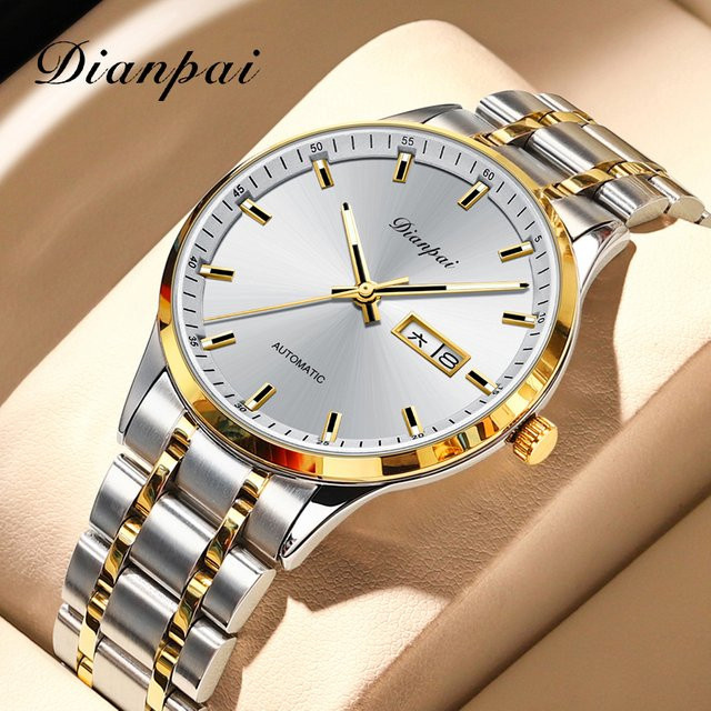 Dianpai Armbanduhr, Automatik, Edelstahl, Weiß, Herren - Bild 1