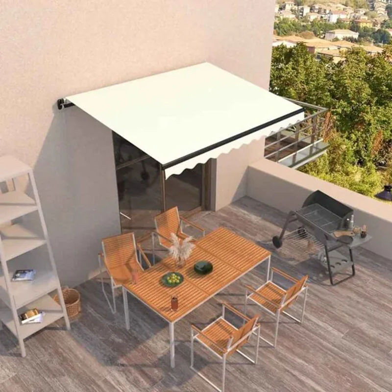 Vidaxl Markise manuell ausfahrbar Farbe Creme B: 350 cm, T: 250 cm - Bild 1