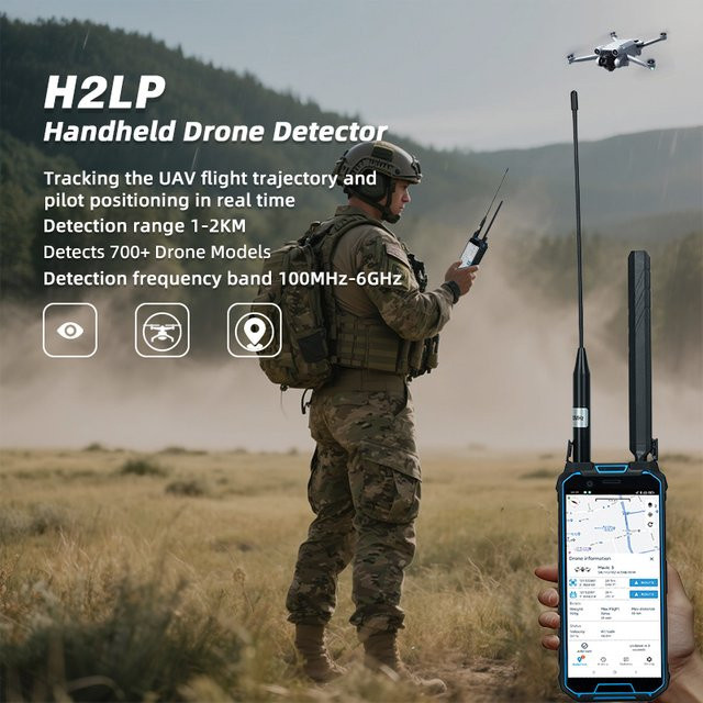 Autel Handheld FPV Drohnen-Signaldetektor und Positionierung mit GPS, Schwarz, 100 MHz-6 GHz, 3 km Reichweite - Bild 1