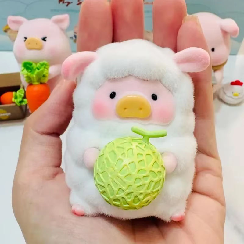 LuLu The Piggy Farm Series Blind Box Mystery Box mit einer rosa Actionfigur Mushroom aus Kunststoff - Bild 5