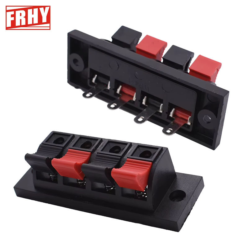 FRHY 10 Stück Federbelastete Push-In-Anschlussklemmen aus Kunststoff für Audio-Lautsprecher, Steckbretter und Verstärker mit 2 oder 4 Positionen - Bild 7
