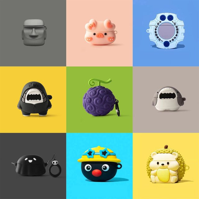Nette 3D Cartoon Silikon Schutzhülle für Xiaomi Redmi Buds 5, 4 Pro und 4 Active Bluetooth Kopfhörer - Bild 1