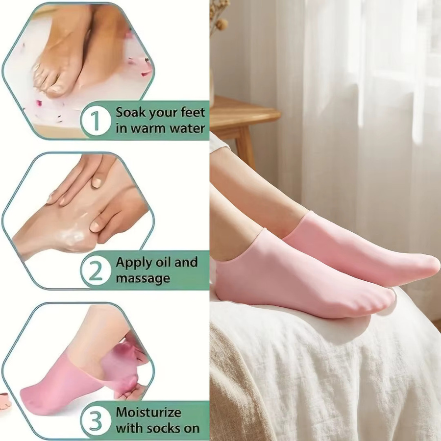 4-teiliges Silikon-Socken-Set mit Handschuhen und Fußbezügen, Unisex - Bild 2