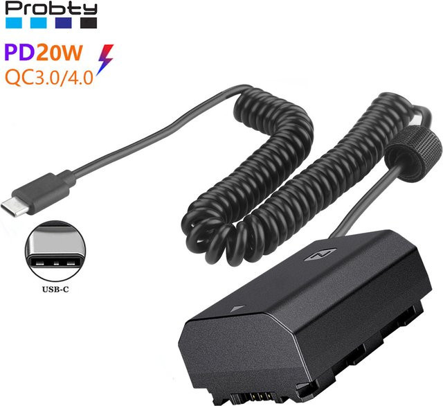 Sony NP-FZ100 Dummy-Akku-Adapter in Schwarz für Sony Alpha Kameras wie A7IV, A6600, A7SIII, A7C, A1, FX3, A7RIII, A7RIV, A9, A9R und A9S - Bild 1