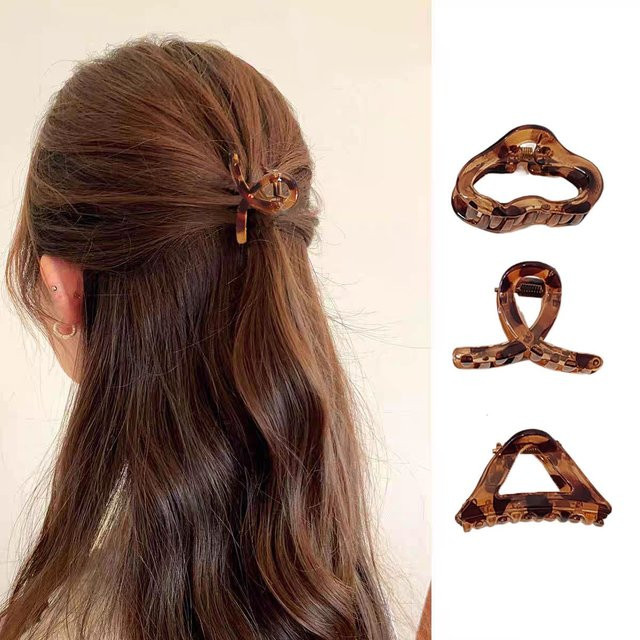HugesGirl Haarklammern, 4-teiliges Set, Leopardenmuster, Damen, Mädchen - Bild 1