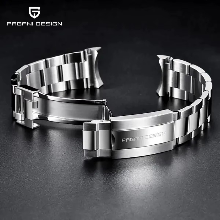 Pagani Design Uhrenarmband Jubilee, Edelstahl, Silber, 20 mm, Unisex - Bild 2