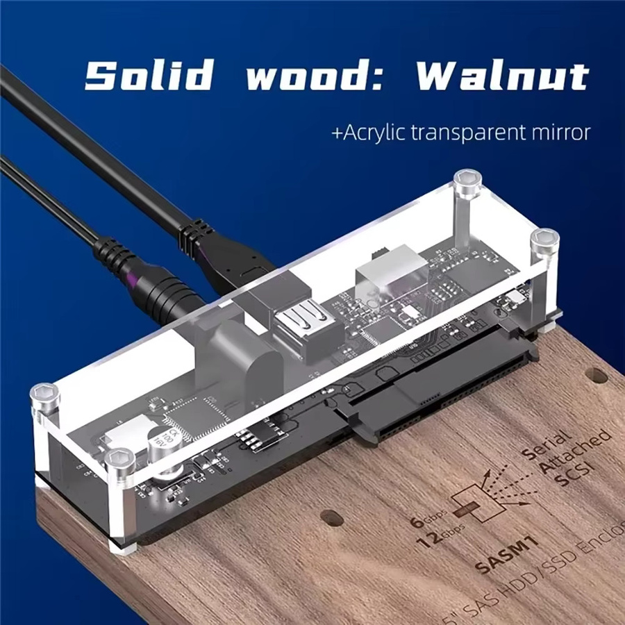 Maiwo SAS und SATA HDD SSD Dockingstation mit USB 3.0 für 2.5 und 3.5 Zoll Festplatten - Bild 2